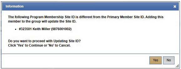 Site ID Notification